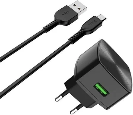 СЗУ Hoco C70A Cutting-Edge QC3.0, С кабелем, MicroUSB, 3.0 A СЗУ hoco c70a cutting edge qc3.0, С кабелем, microusb, 3.0 a