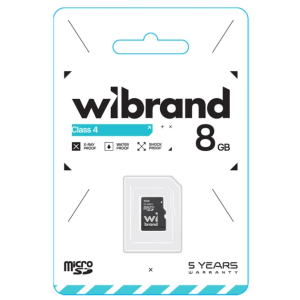 micro sdhc memory card 8gb wibrand class 4